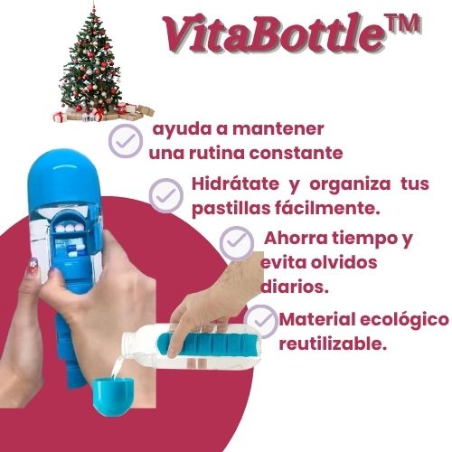 VITABOTTLE™-Botella Pastillero 2 en 1 Organizador
