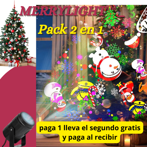 MERRYLIGHT™_ Pack 2 en 1: Proyector De Navidad